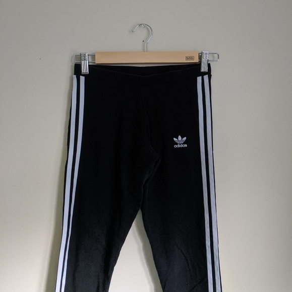 Adidas original 3-Stripes leggings Sz Sm9" rise, - Picture 2 of 5